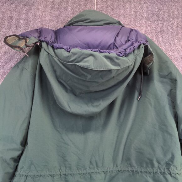 Eddie Bauer Men's Gore-Tex Goose Down Hooded Jacket Green Medium Ridge Line VTG - Picture 10 of 16